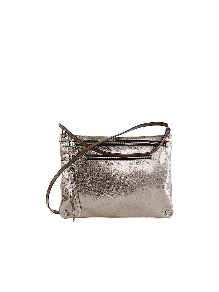 INA KENT Ledertasche - Umhängetasche MOONLIT ed.2 silber damen